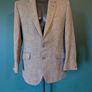 Men's Bladen Pure New Wool, Made in England, 2-Button Tweed Sports Coat, No Size